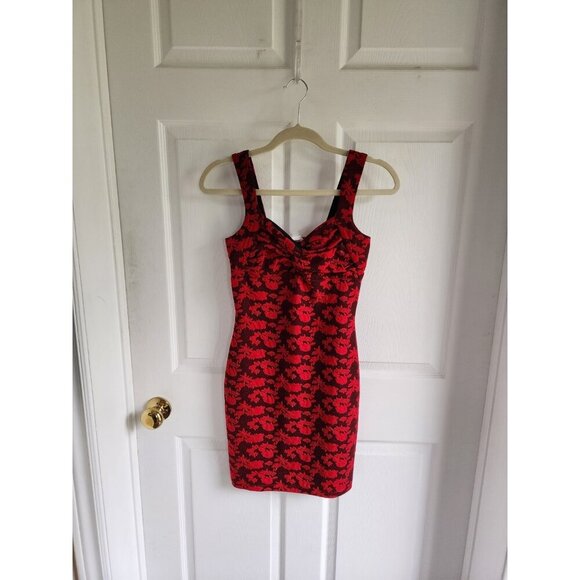 NWT Candies Tux Luxe Tango Red Bodycon Party Dress SZ Small - Picture 1 of 6